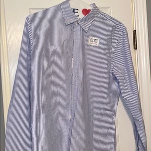 Izod Blue striped dress shirt
